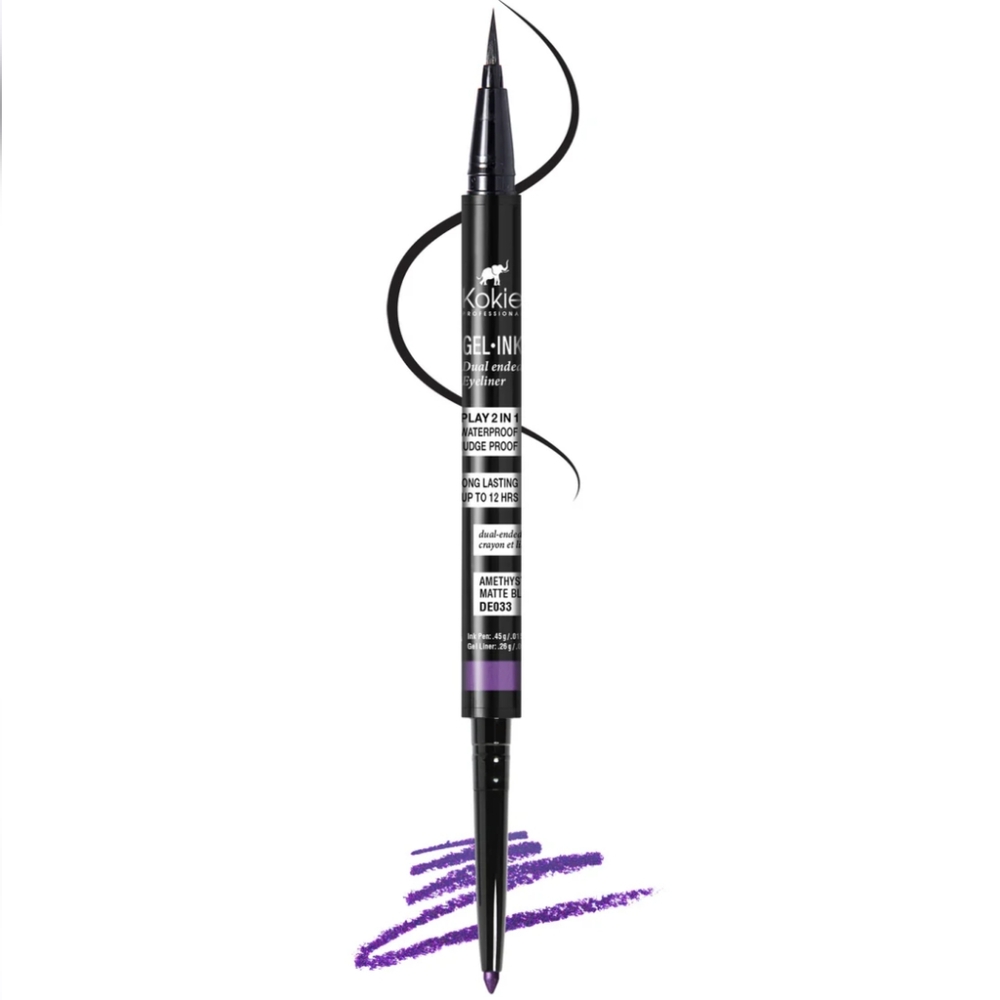 $10 or 5/$25 Kokie Gel Dual Ended Eyeliner Amethyst & Matte Black Waterproof